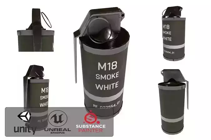 SMOOKE-M18 mb smoke Free low-poly 3D model