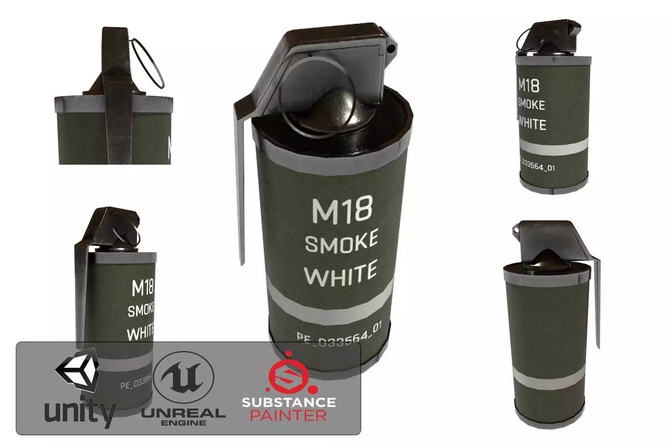 SMOOKE-M18 mb smoke Free low-poly 3D model
