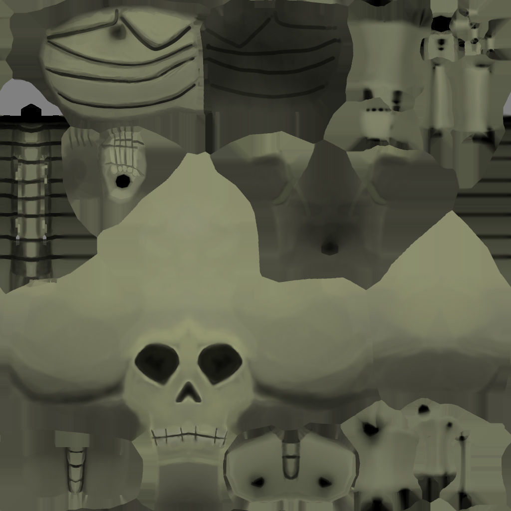 Mini Skeleton Low-poly 3D model_7