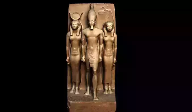 The Egyptian King Menkaura the goddess Hathor