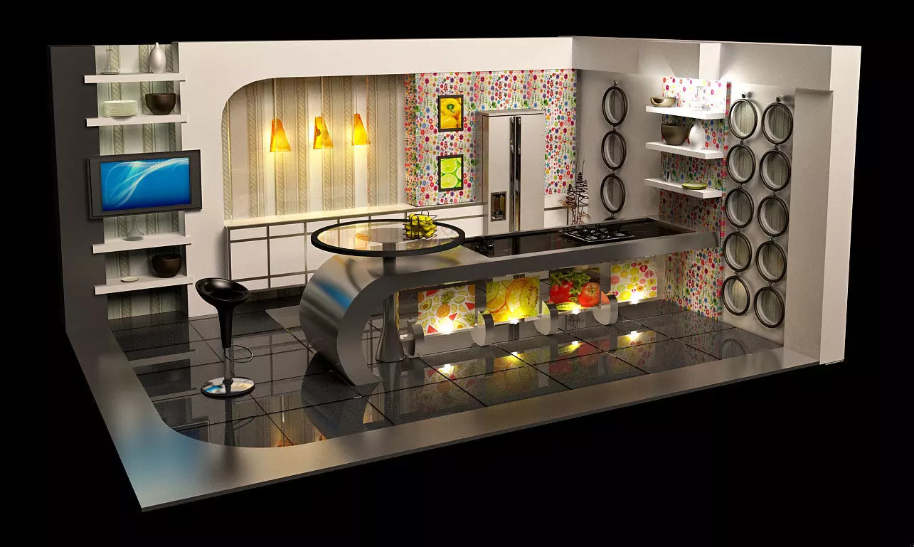 kitchen Studio TV 3D model_0