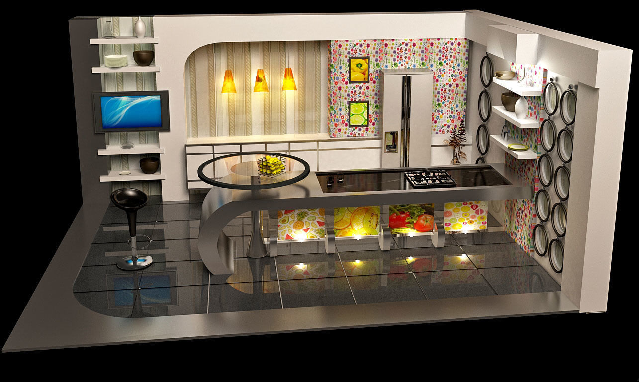 kitchen Studio TV 3D model_1