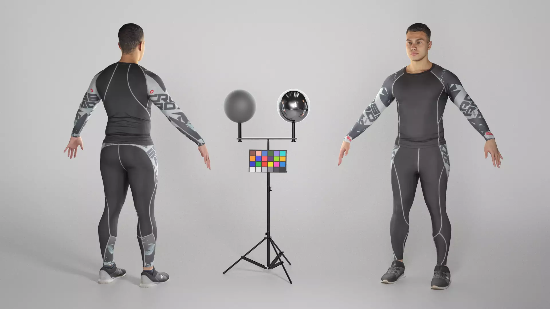 Handsome man in crossfit uniform ready for animation 187 Low-poly 3D model_0