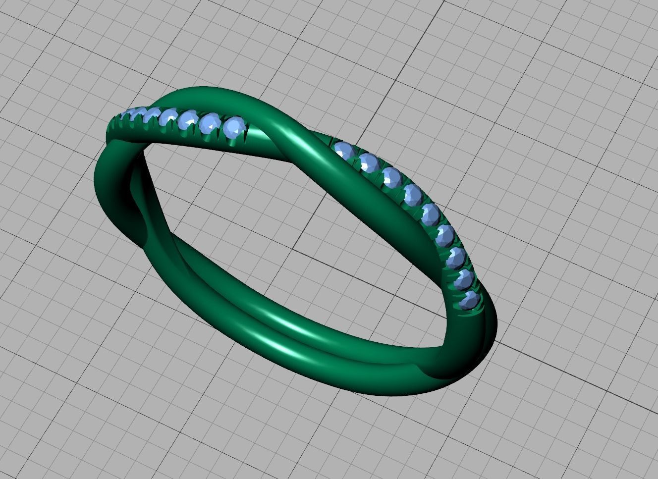 Gorgeous rope style twisted Wedding Set 3dmodels 3D Model Collection_17