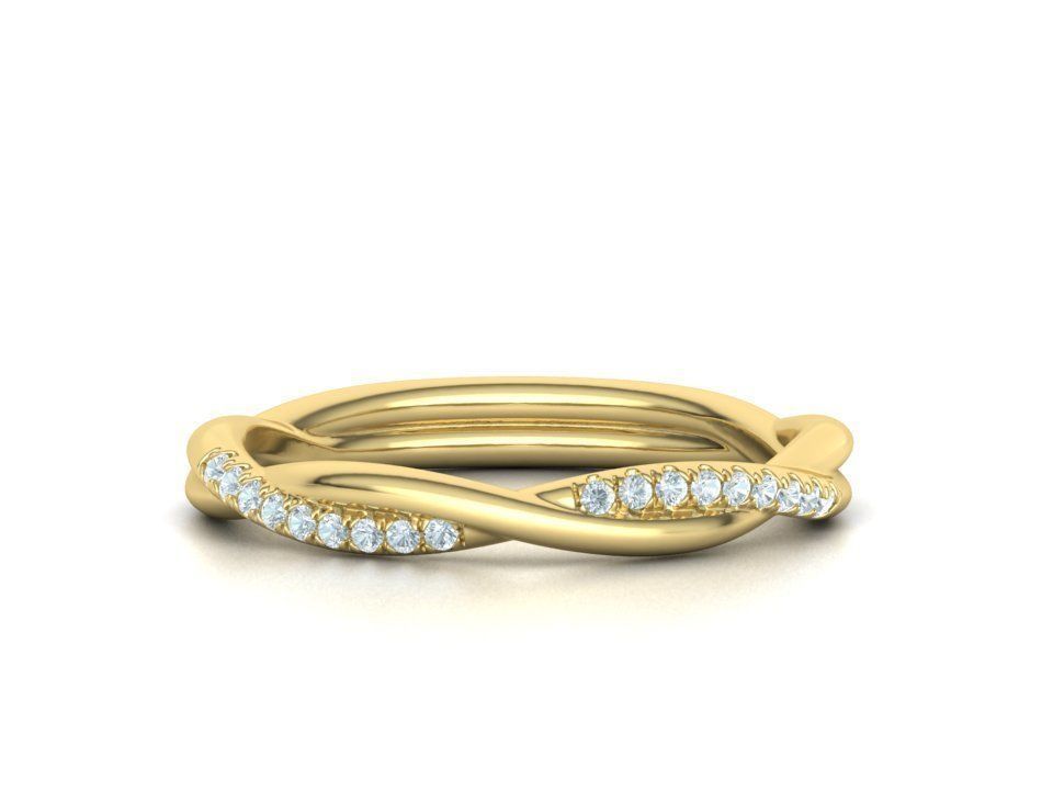 Gorgeous rope style twisted Wedding Set 3dmodels 3D Model Collection_9