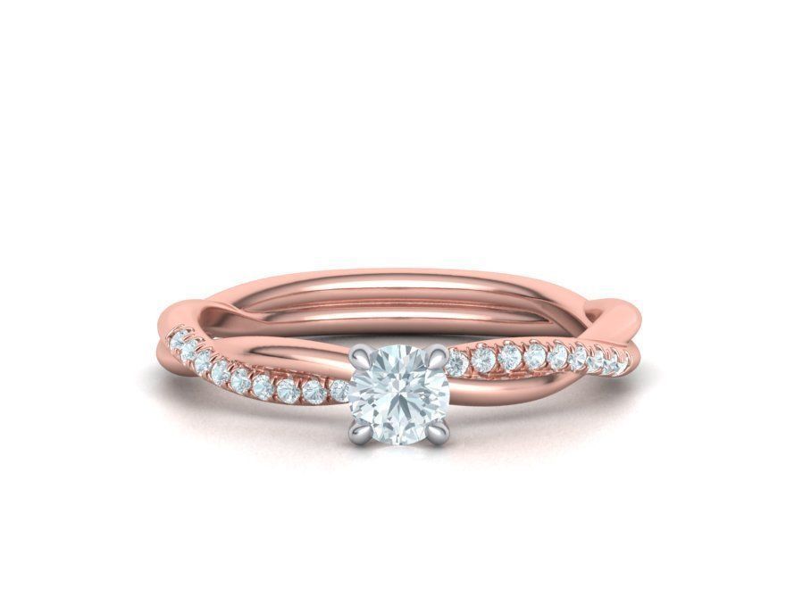 Gorgeous rope style twisted Wedding Set 3dmodels 3D Model Collection_15