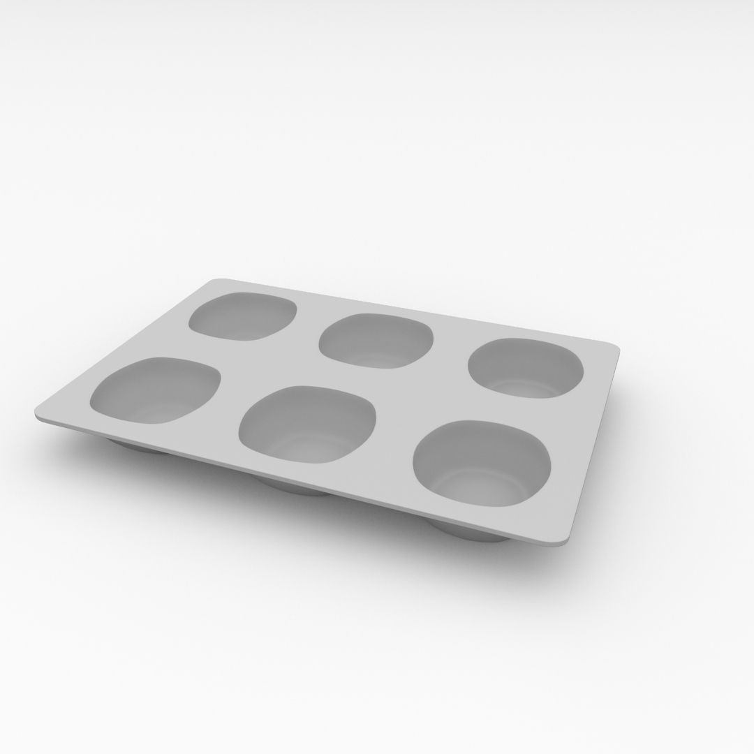 Paint Mixing Tray 3D Model .obj .3ds .fbx .blend .dae