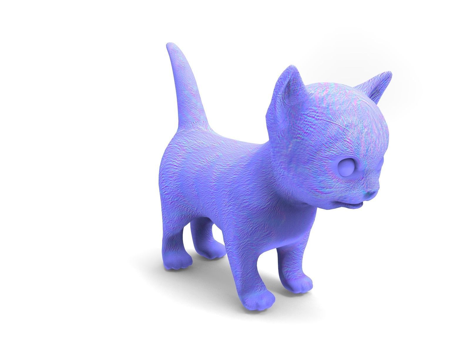 3D Cartoon cute cat Low-poly 3D model_19