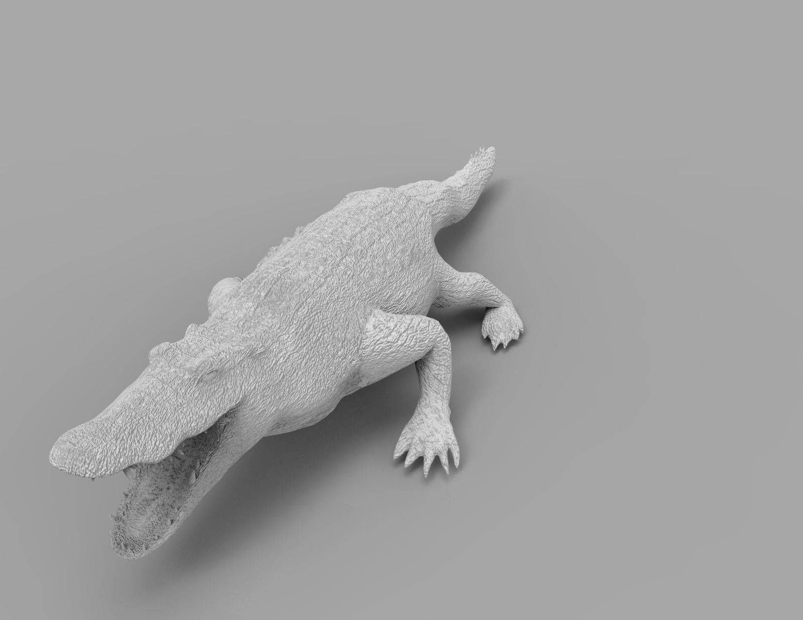 Crocodile 3D Models game ready low poly model 3D model_21