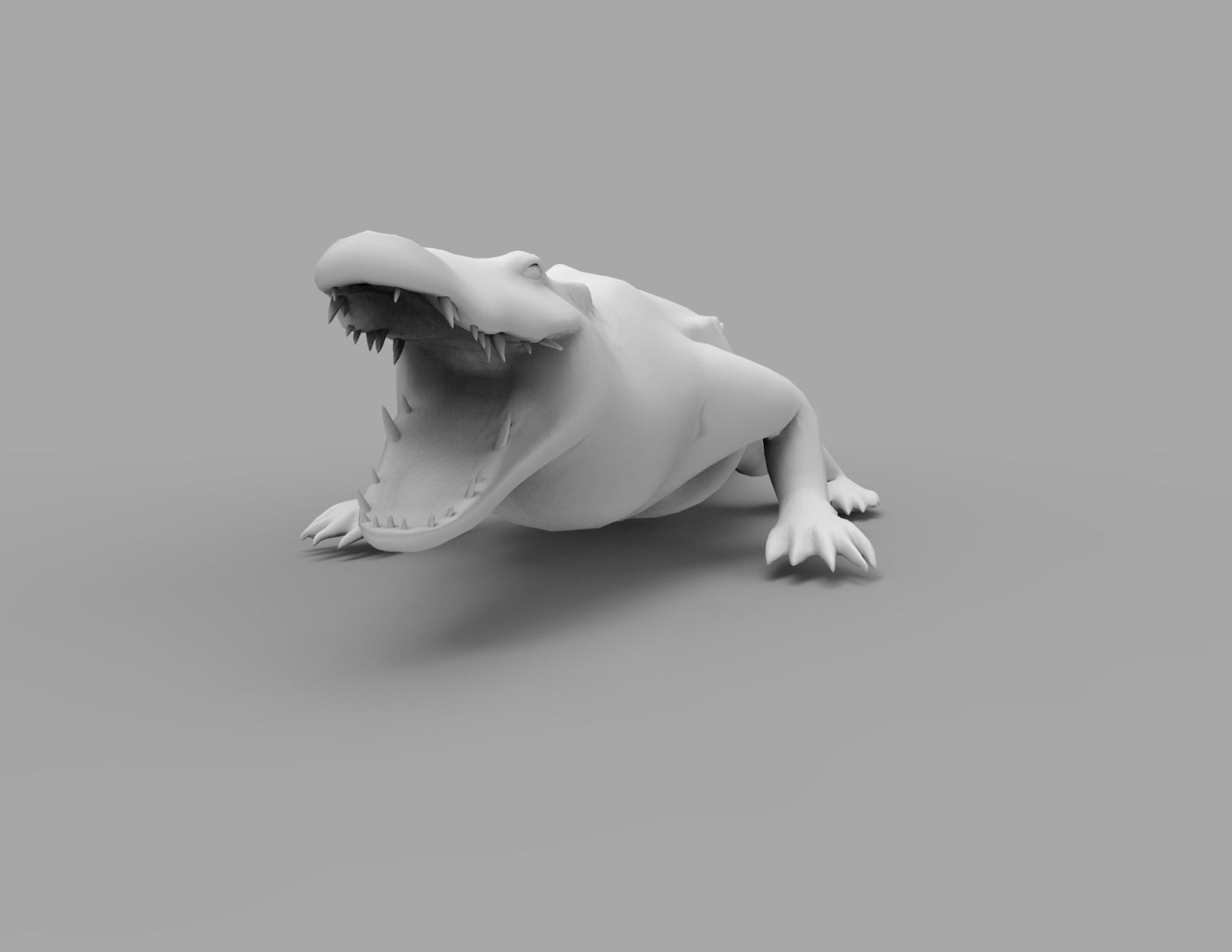 Crocodile 3D Models game ready low poly model 3D model_29