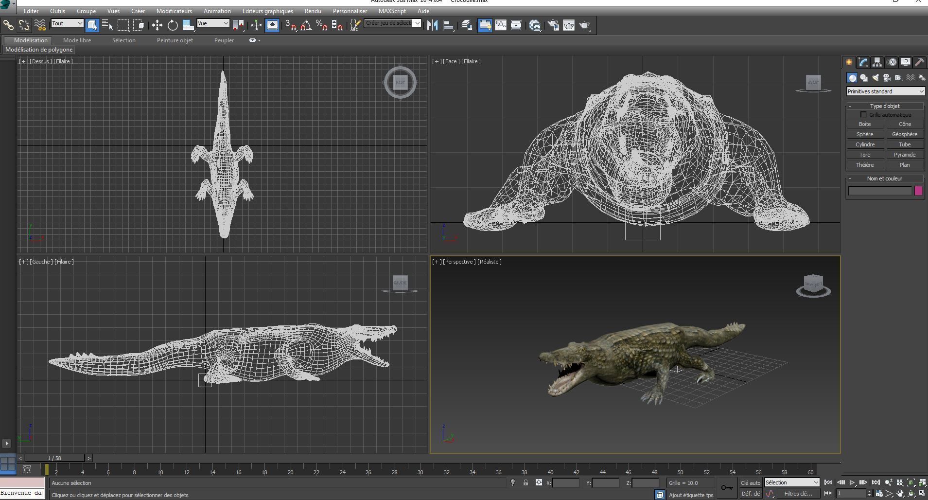 Crocodile 3D Models game ready low poly model 3D model_18