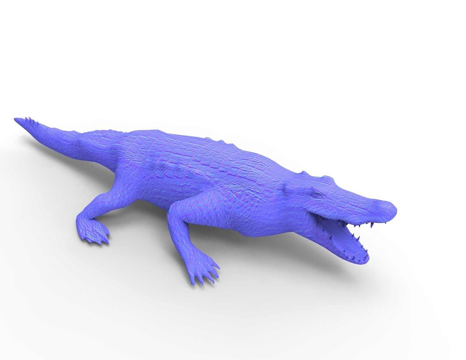 Crocodile 3D Models game ready low poly model 3D model_15