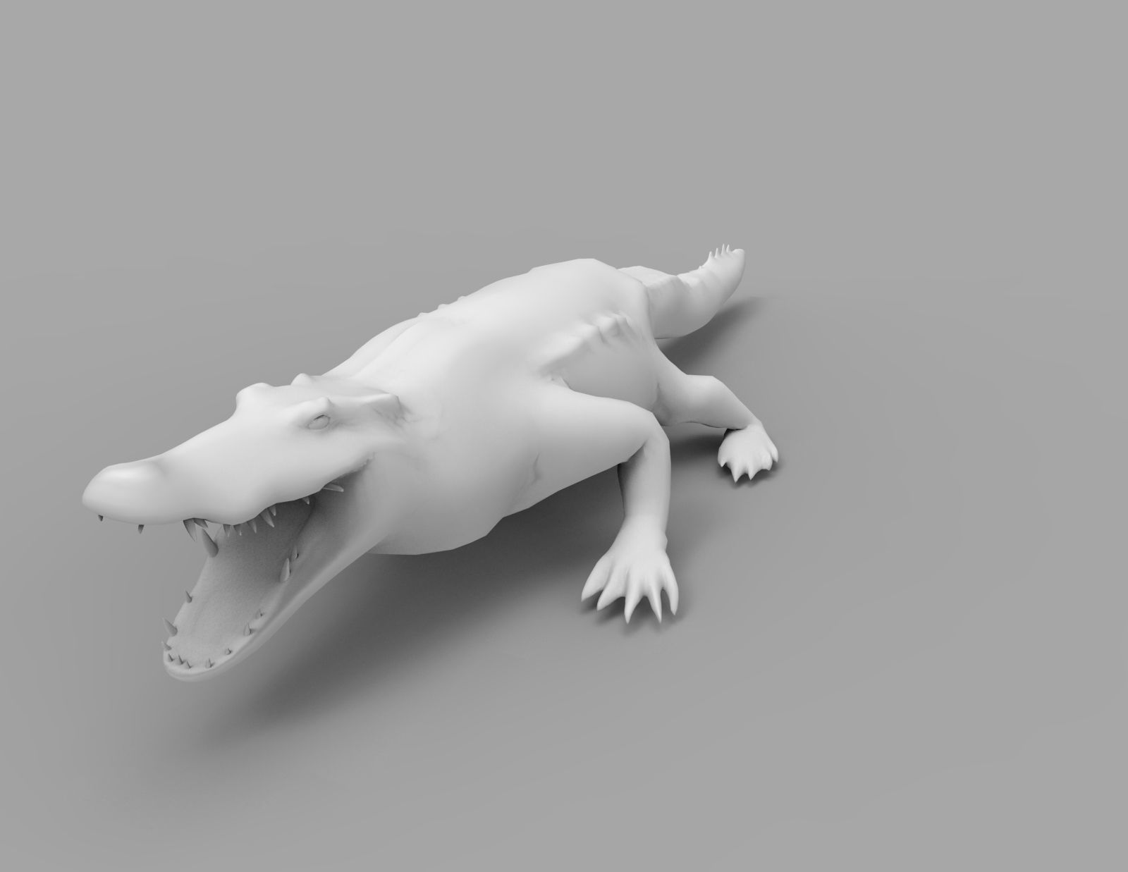 Crocodile 3D Models game ready low poly model 3D model_27
