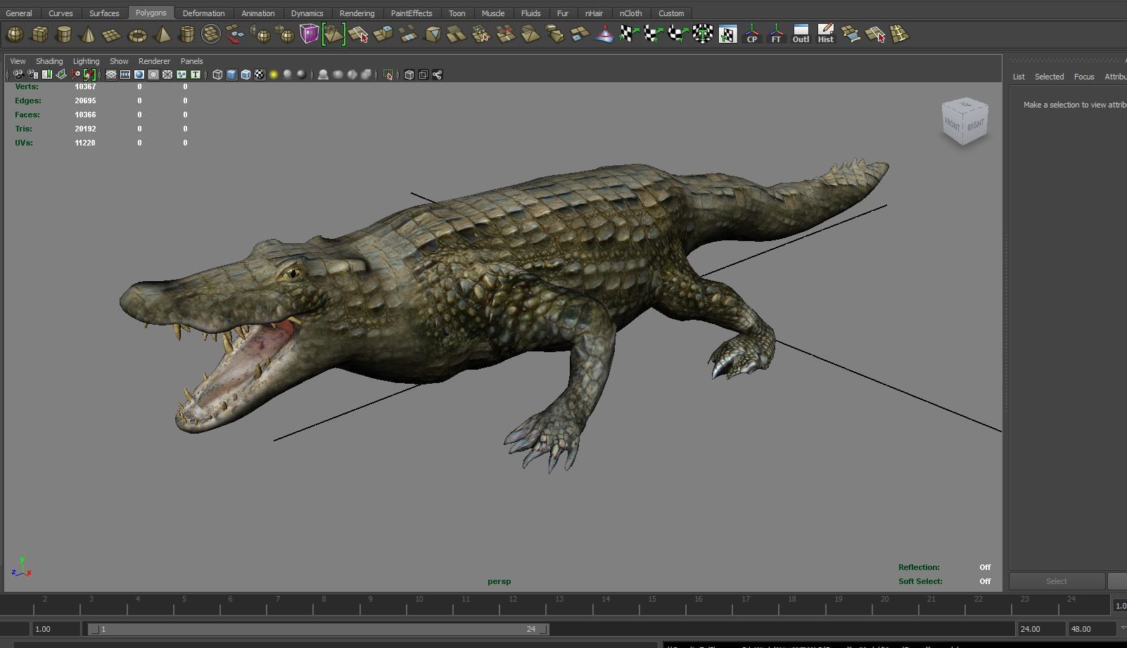 Crocodile 3D Models game ready low poly model 3D model_24