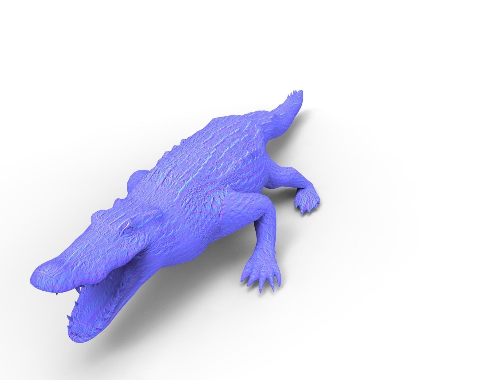 Crocodile 3D Models game ready low poly model 3D model_20