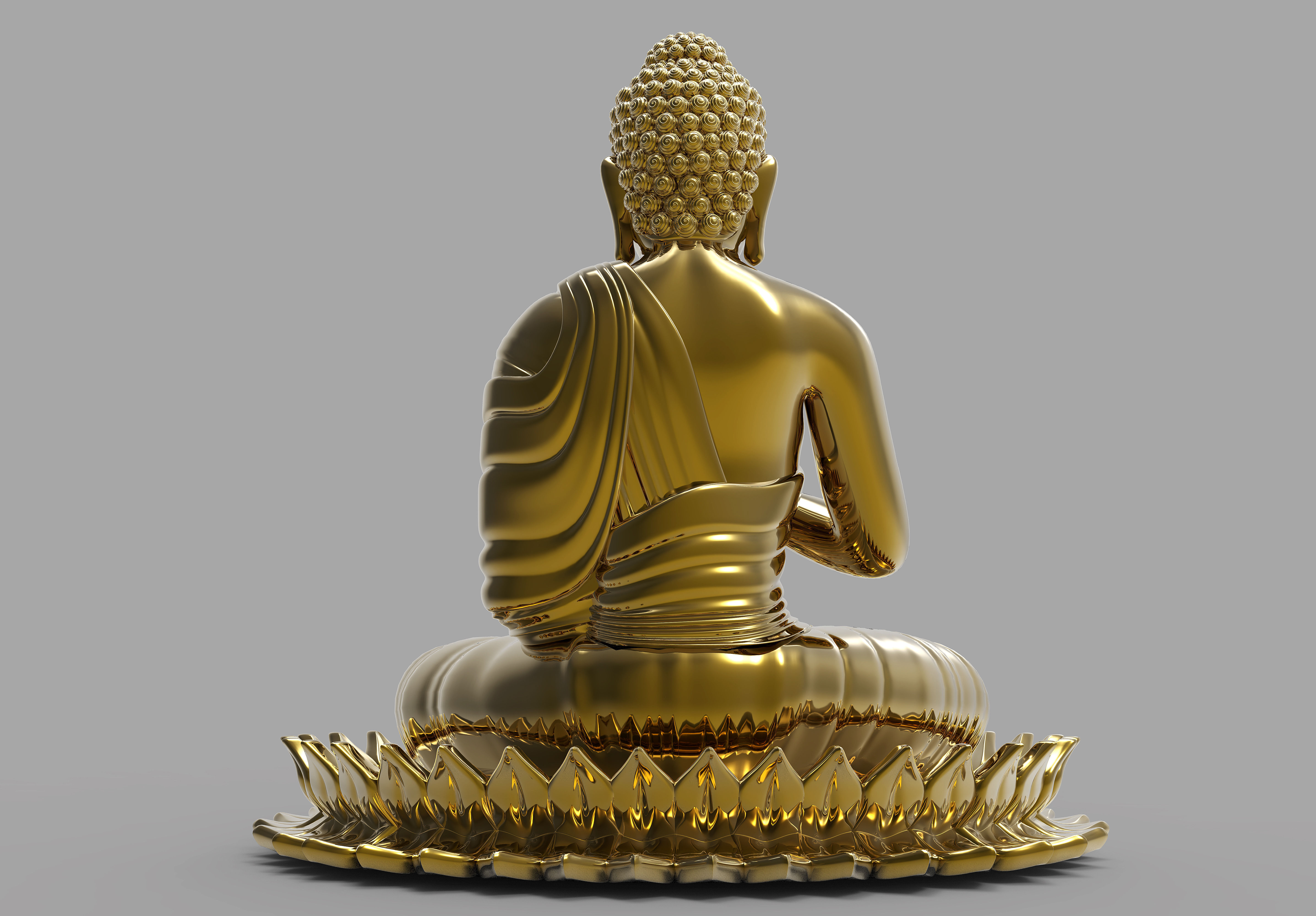 Buddha Model statue 3D model_5