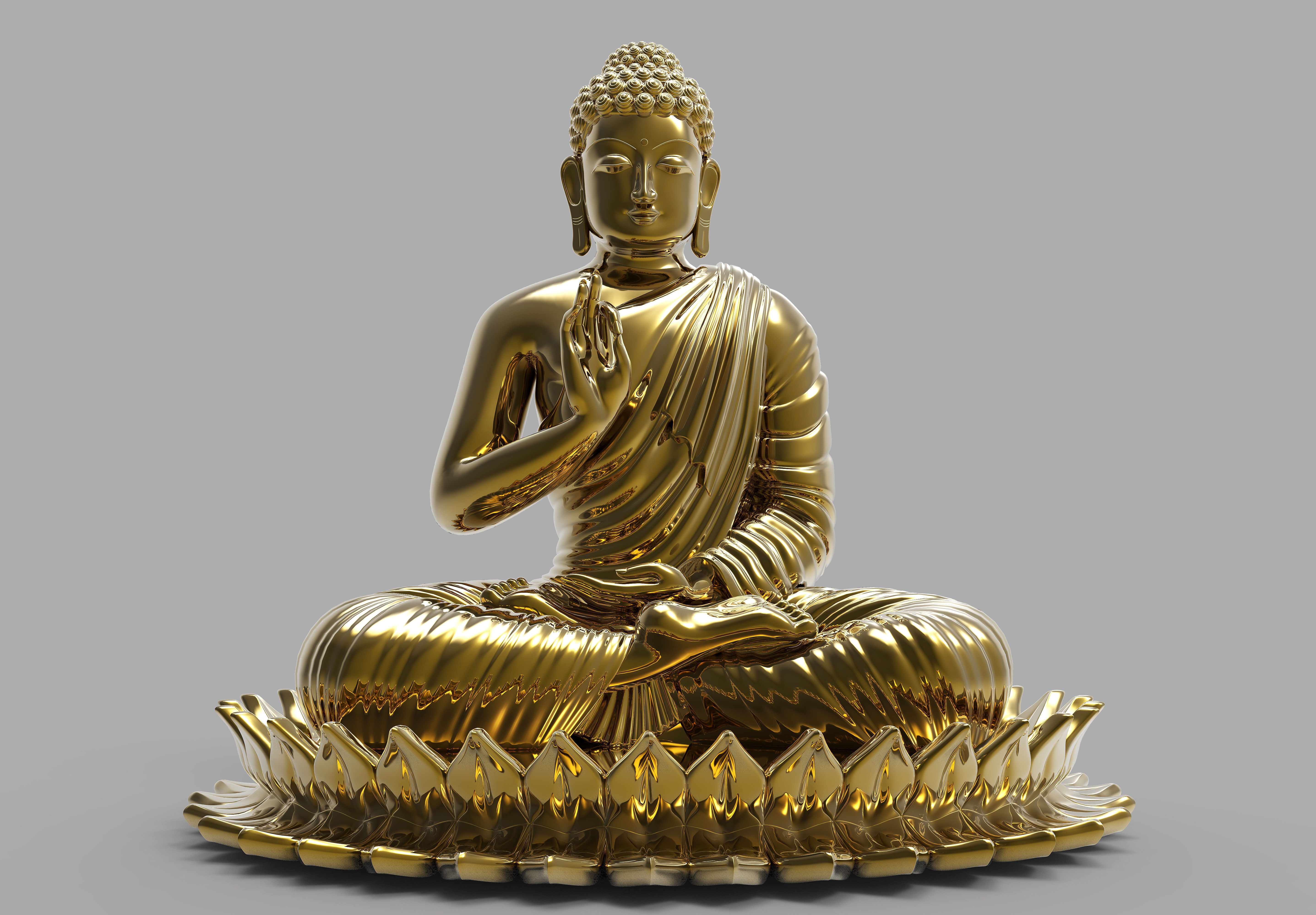 Buddha Model statue 3D model_2