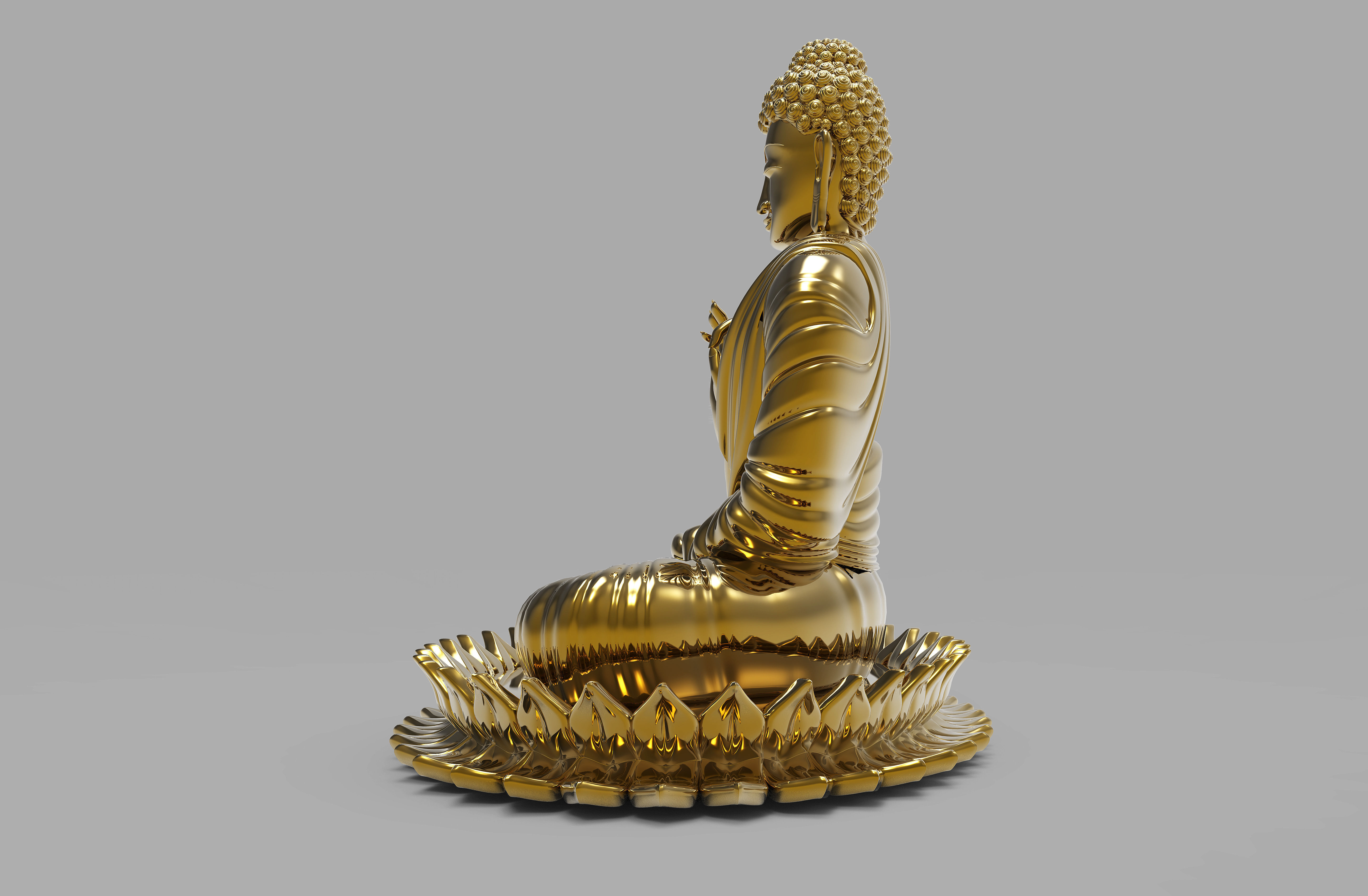 Buddha Model statue 3D model_3