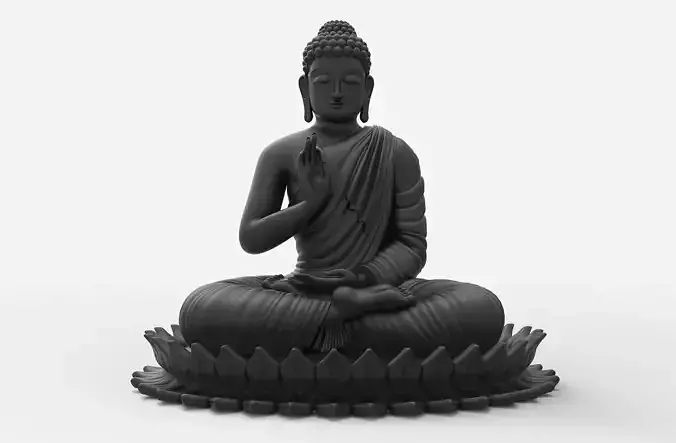 Buddha Model statue 3D model