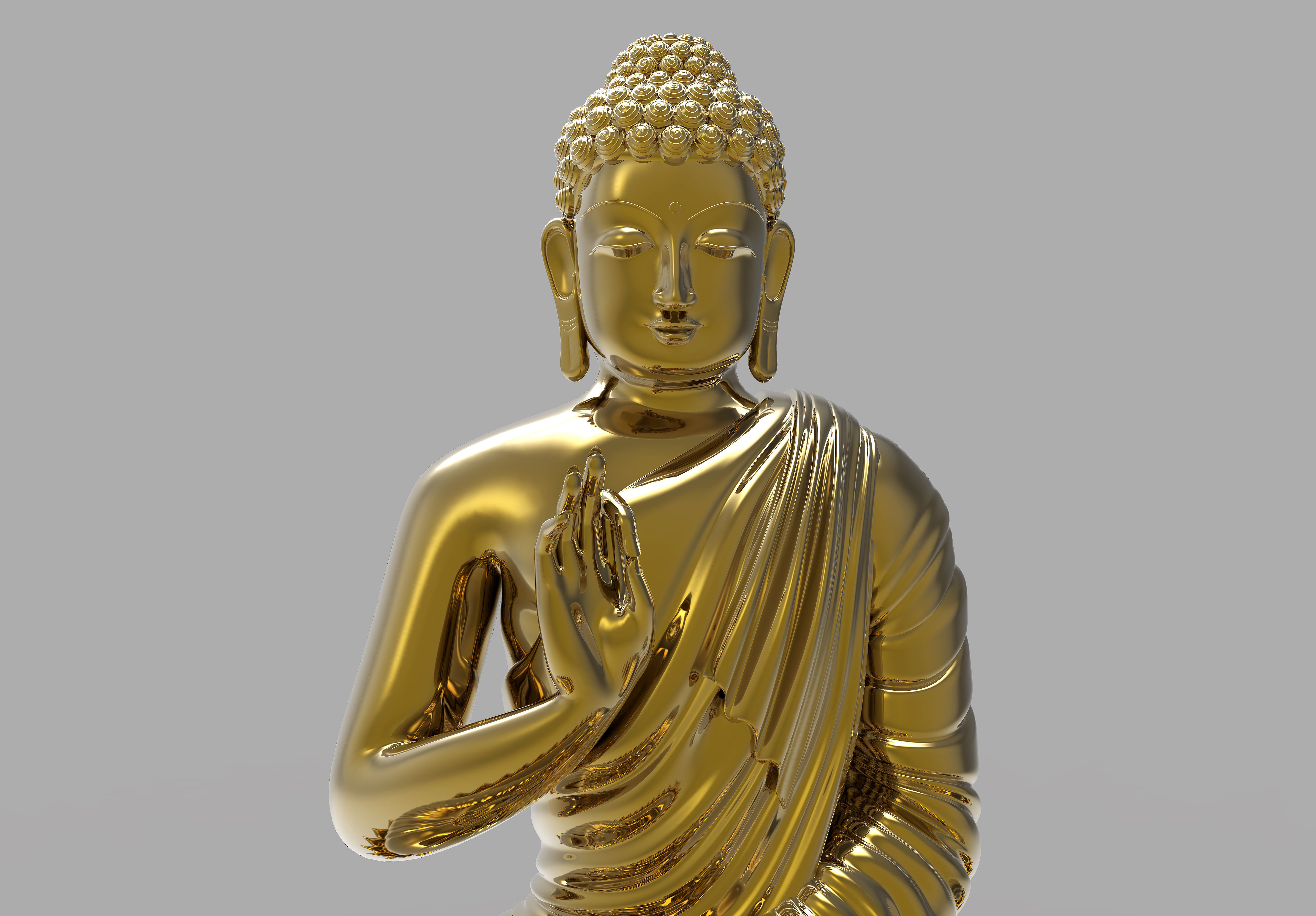 Buddha Model statue 3D model_4