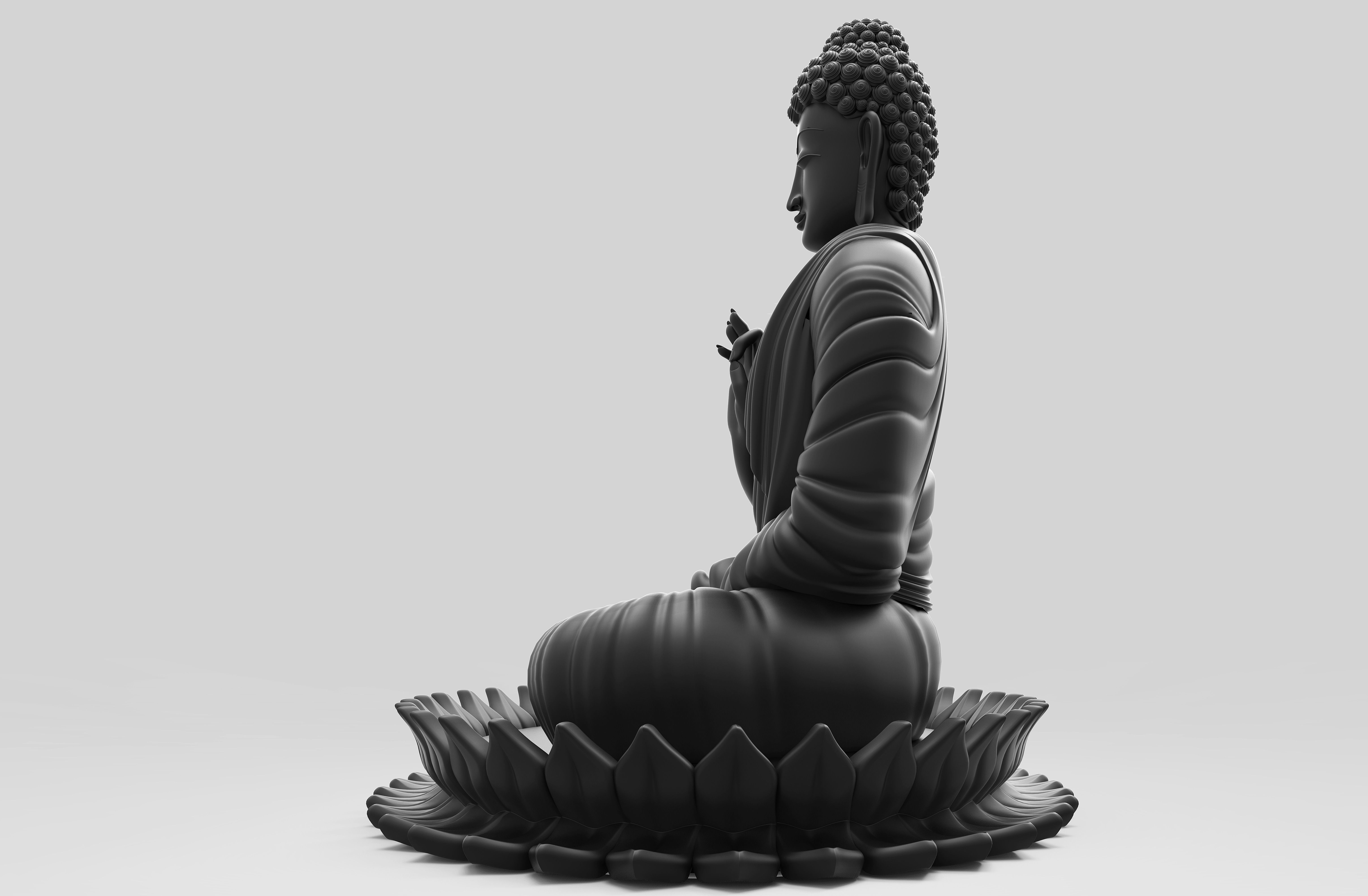 Buddha Model statue 3D model_1