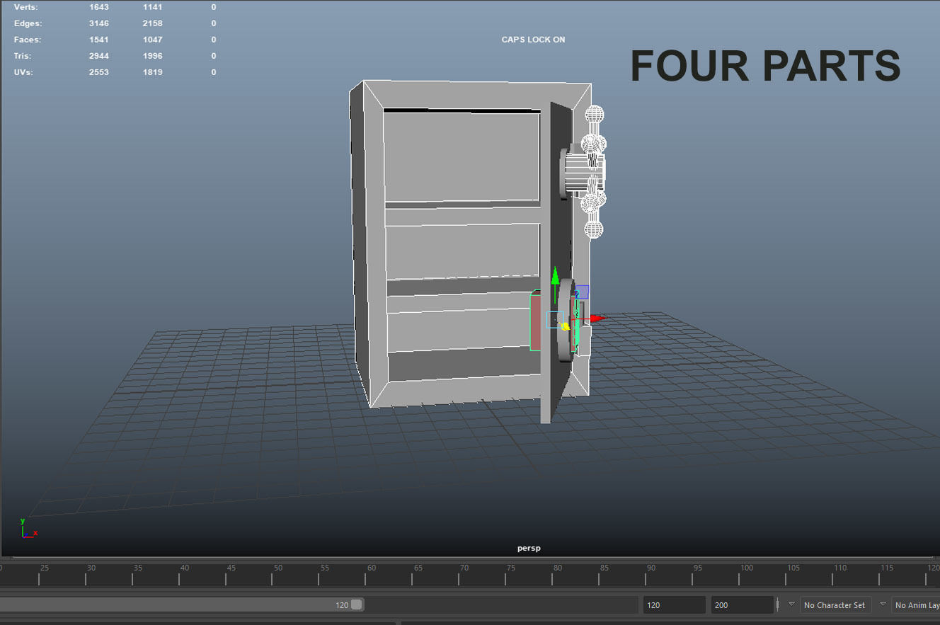 SAFEBOX LOCKED Low-poly 3D model_1