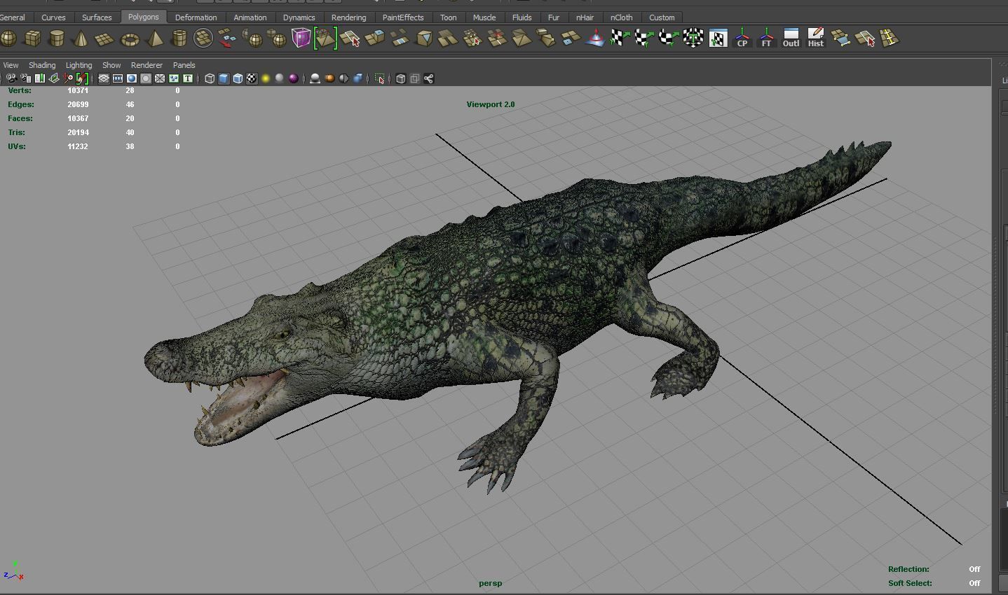 Crocodile 3D Models low poly model Low-poly 3D model_14