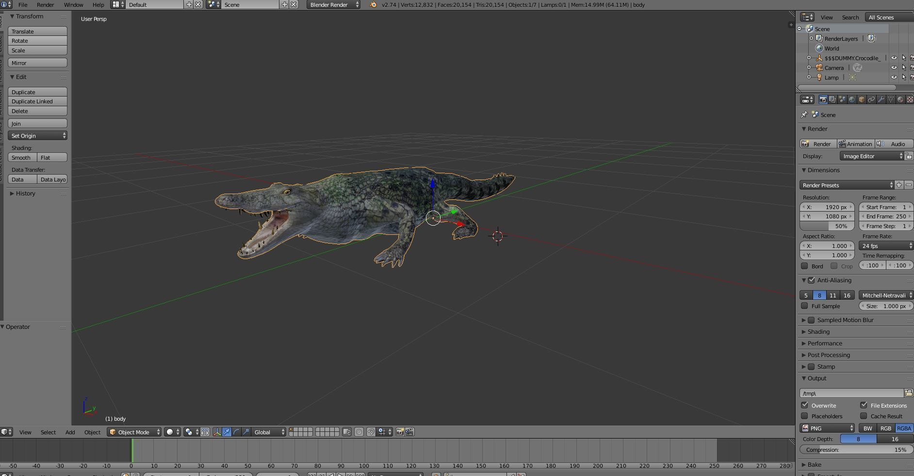 Crocodile 3D Models low poly model Low-poly 3D model_17