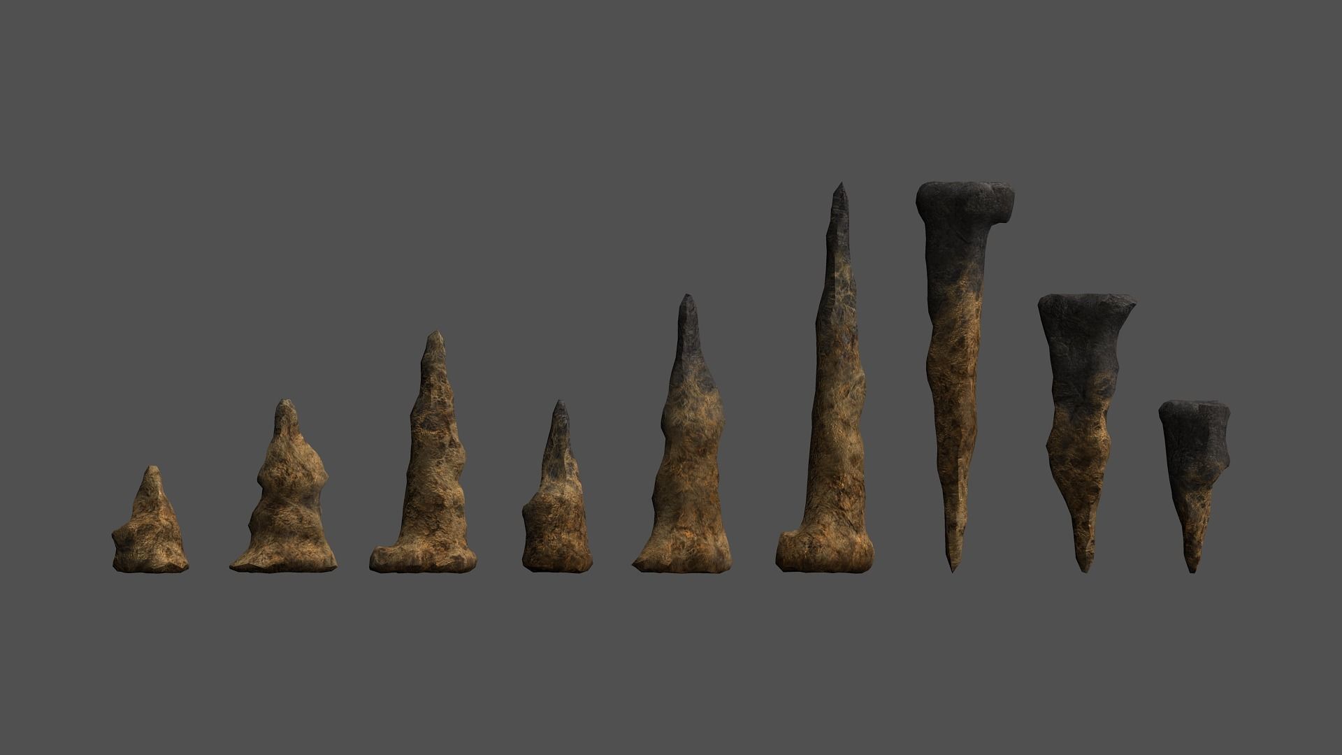 Stalagmite Set - Web 3D model_2
