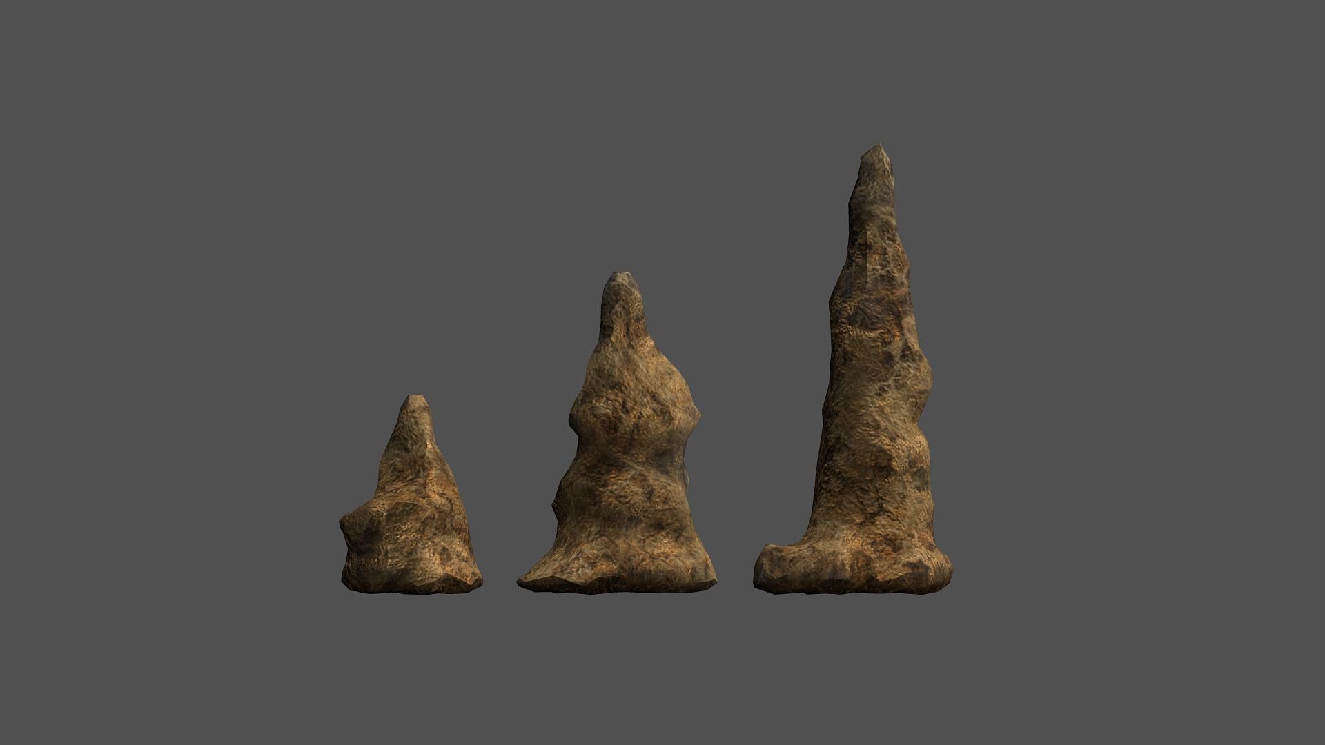 Stalagmite Set - Web 3D model_5