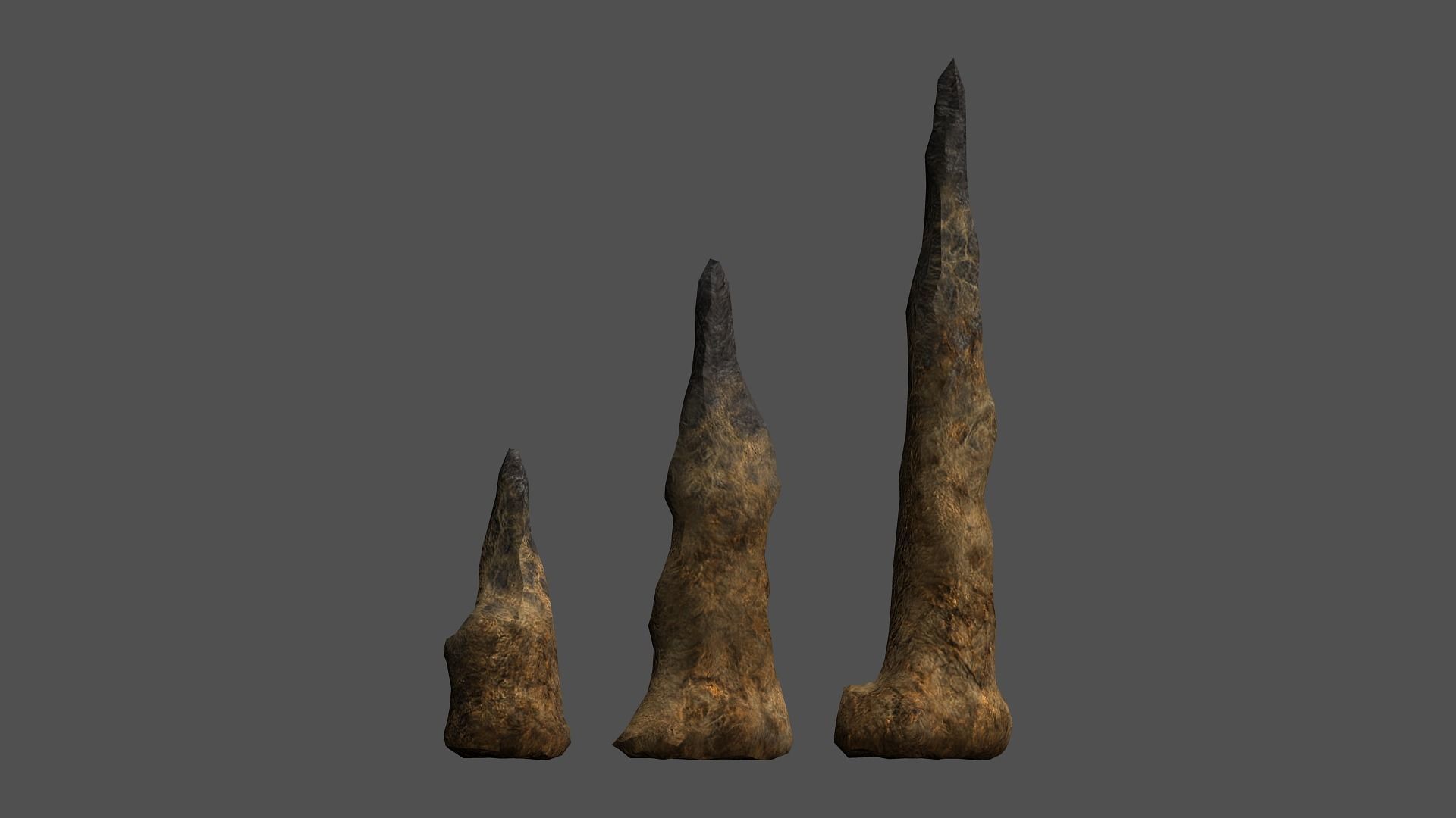 Stalagmite Set - Web 3D model_4