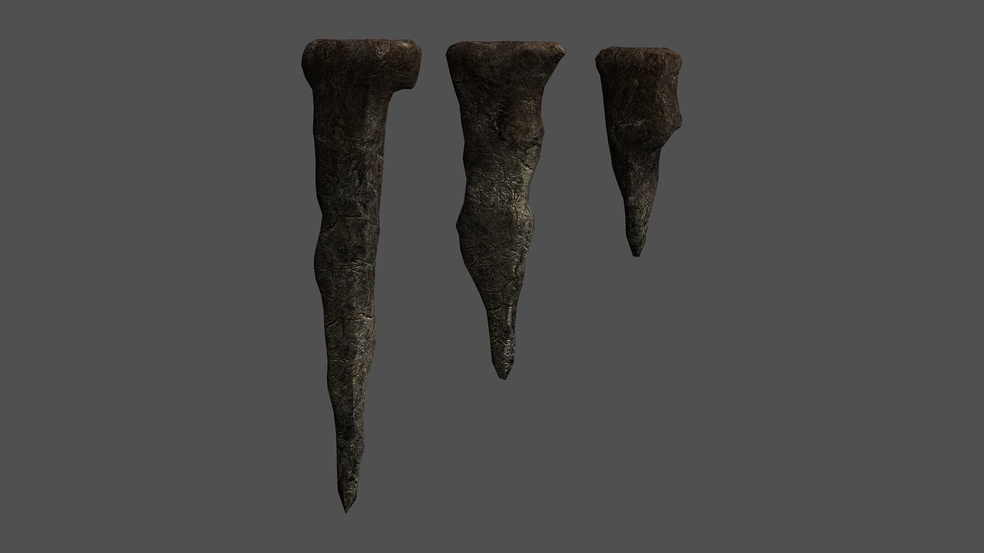 Stalagmite Set - Cracks 3D model_6