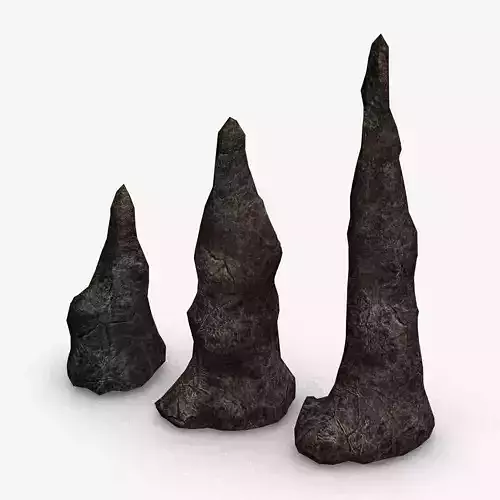 Stalagmite Set - Cracks 3D model