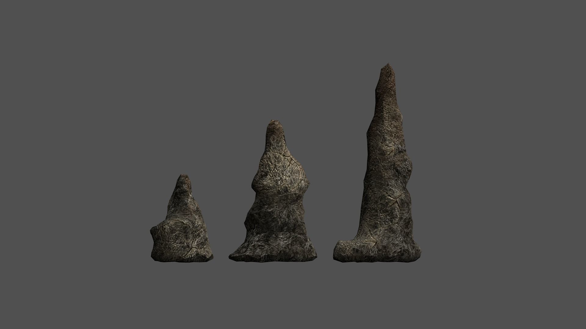 Stalagmite Set - Cracks 3D model_7