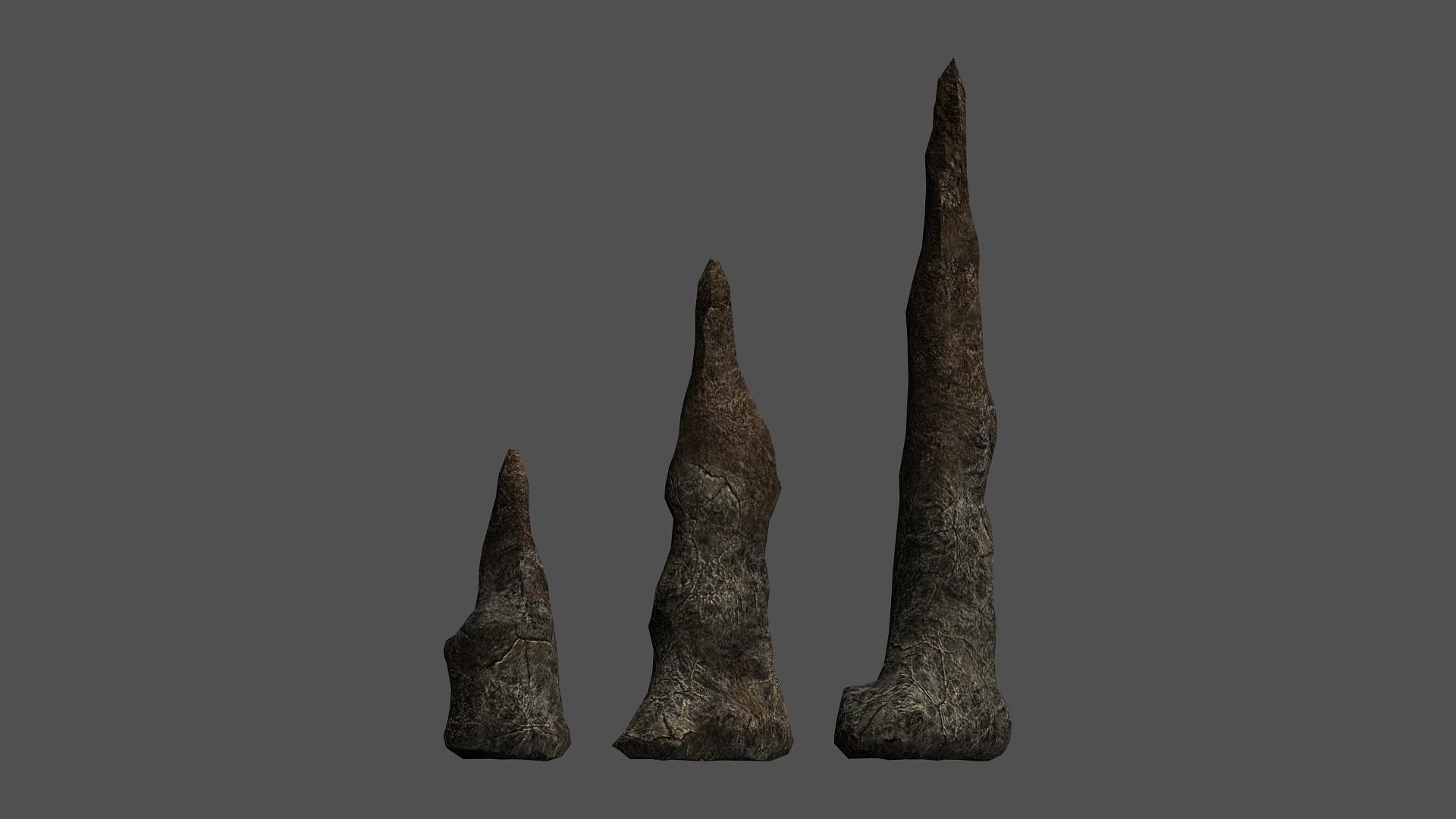 Stalagmite Set - Cracks 3D model_8