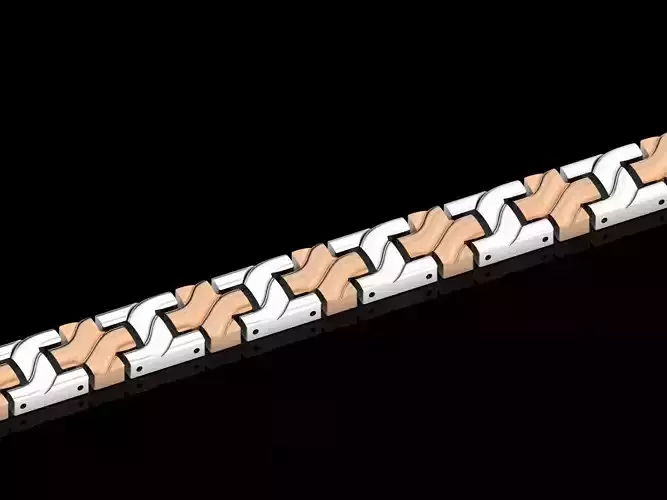 classic women bracelet made of two differentcolors of gold