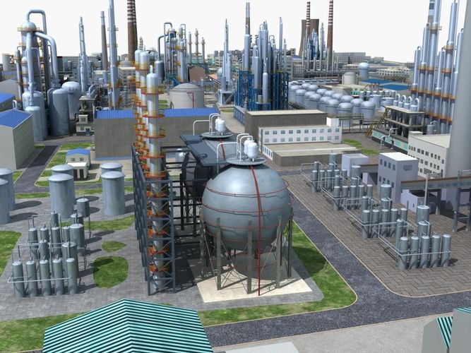 Chemical Plant 3D model