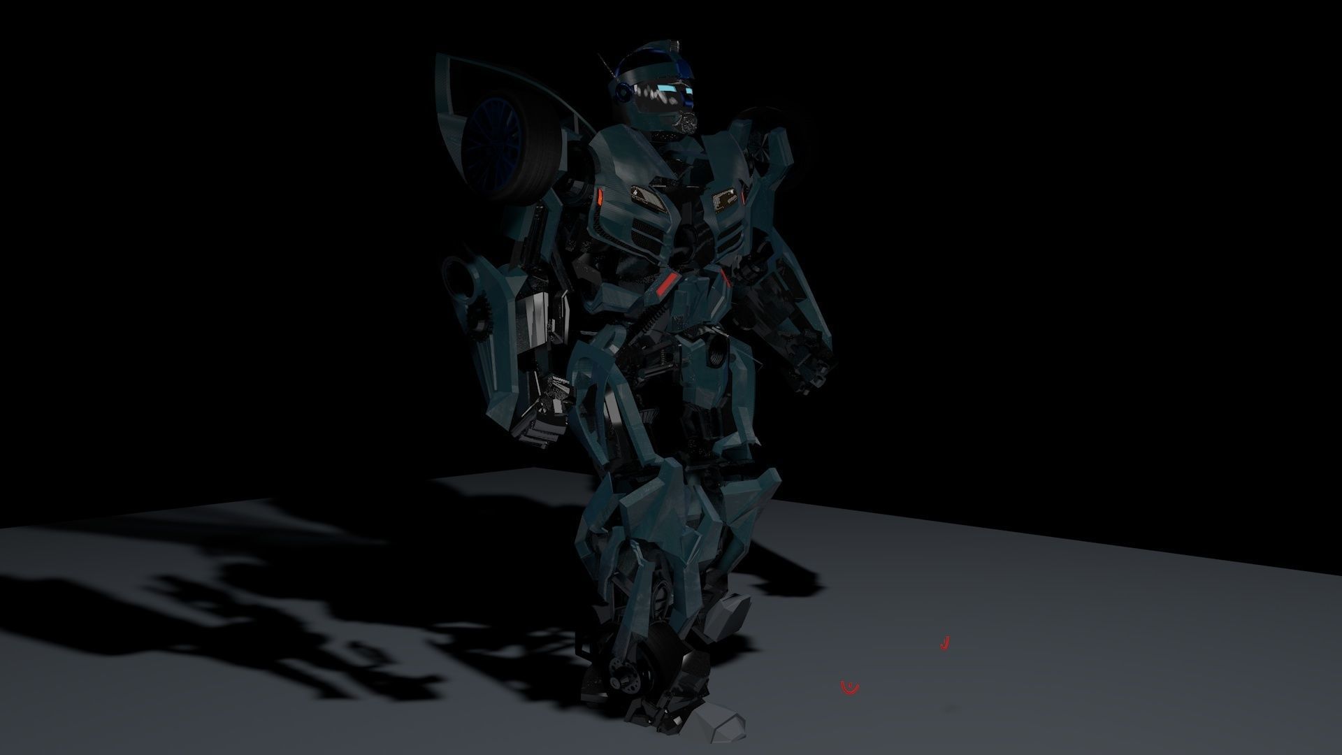 Autobot transformation Rigged with 2 Animations 3D model_13