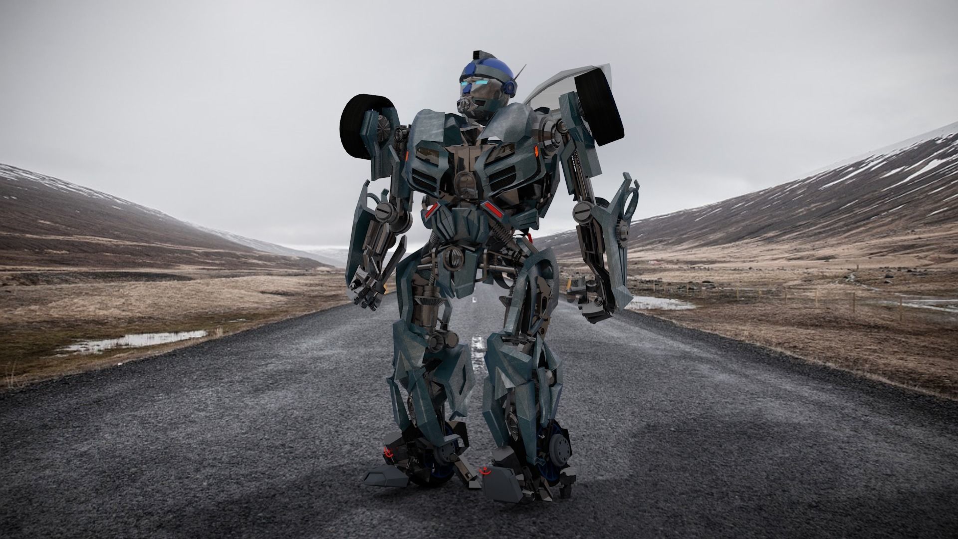 Autobot transformation Rigged with 2 Animations 3D model_5