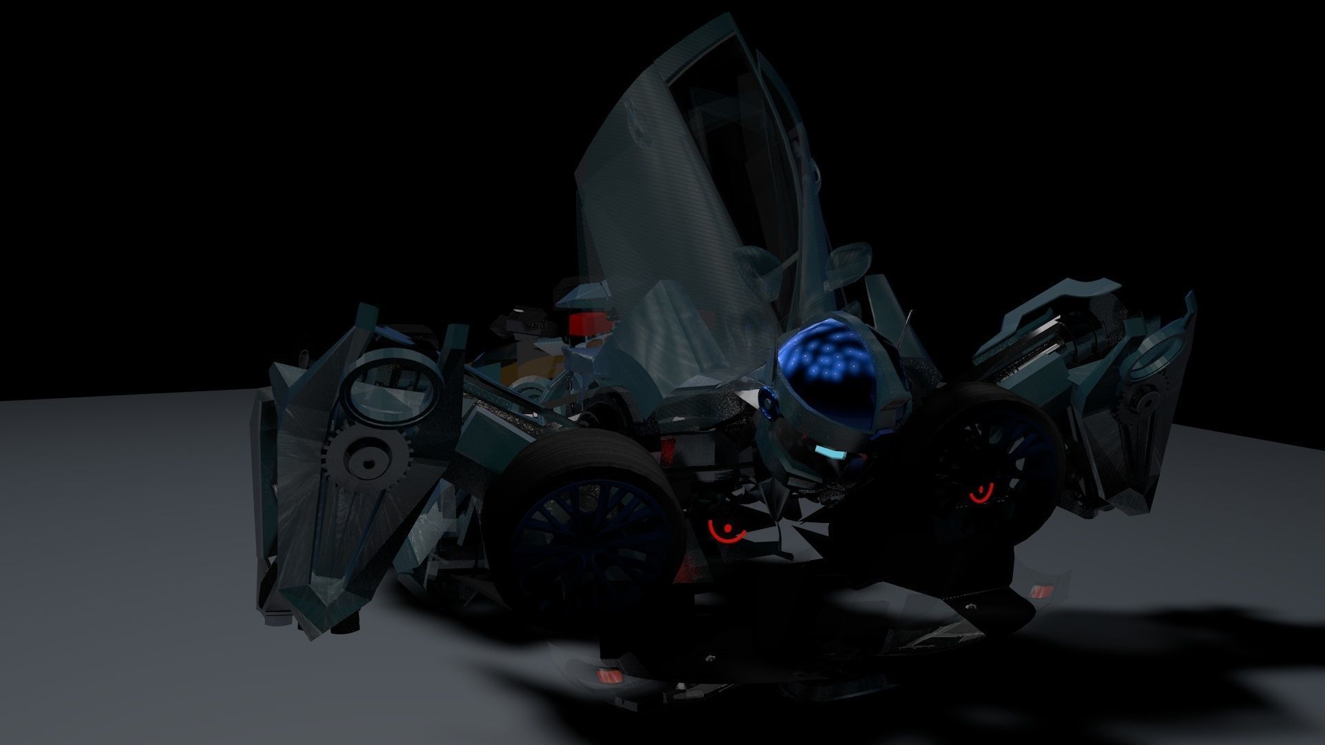 Autobot transformation Rigged with 2 Animations 3D model_7