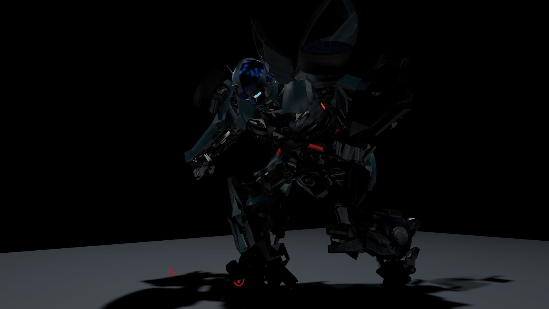Autobot transformation Rigged with 2 Animations 3D model_11