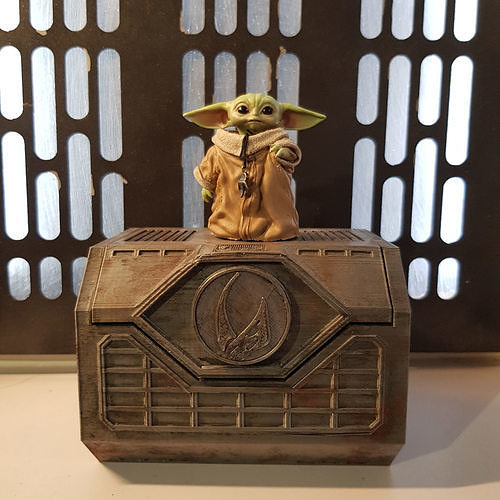 Print-in-place Star Wars themed storage crate mini 3D print model