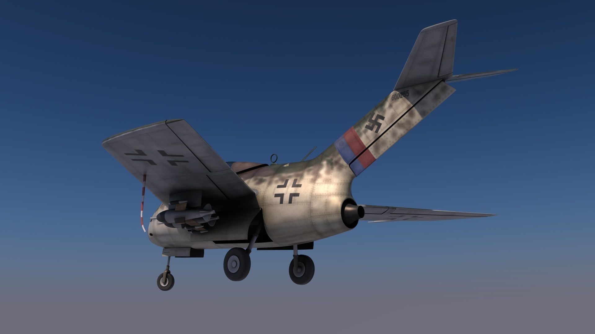 Focke-Wulf Ta-183 Huckebein 3D model_4