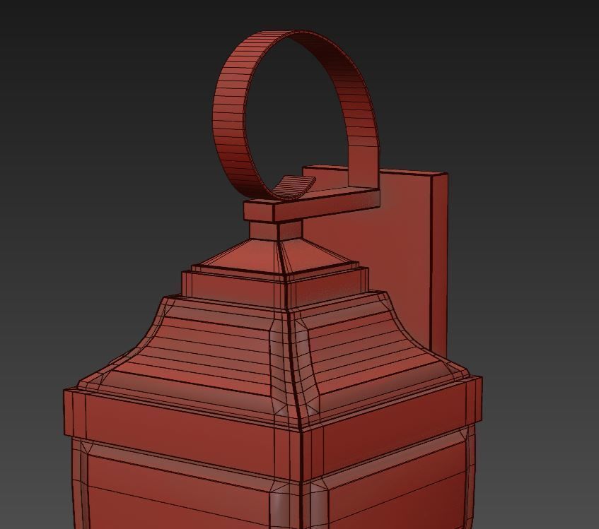 Rusted bellevue wall light 3D model_7