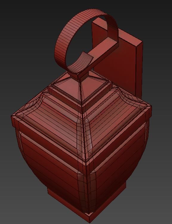 Rusted bellevue wall light 3D model_6