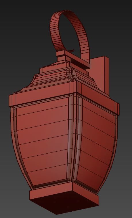 Rusted bellevue wall light 3D model_5