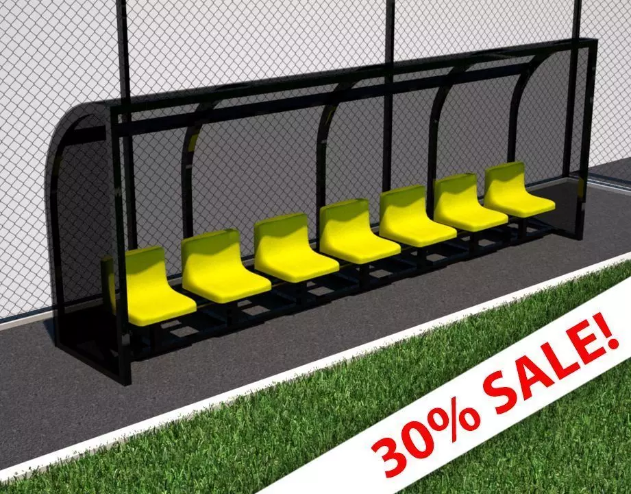 Stadium seating sub bench Low-poly 3D model