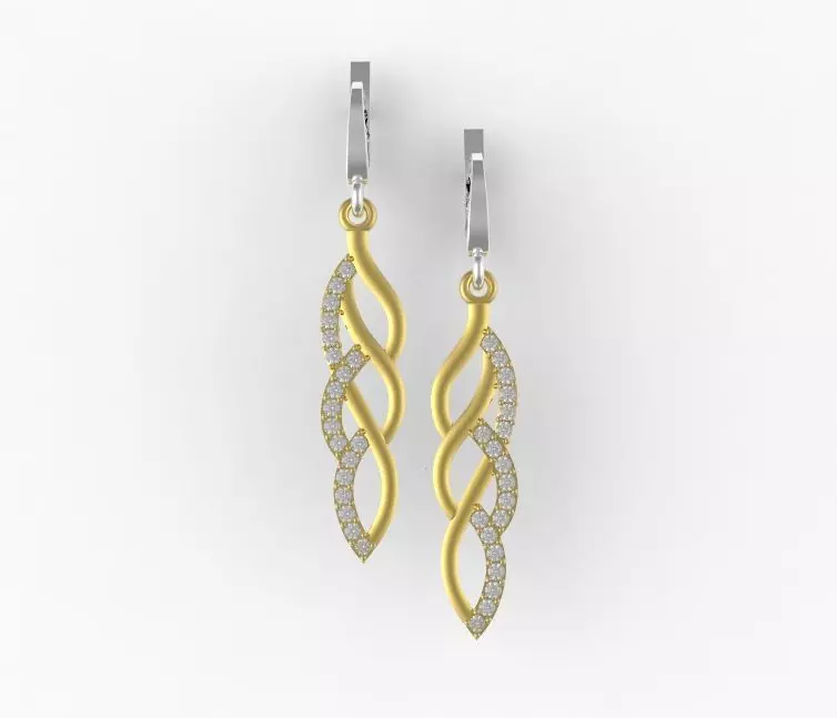 earrings lines 3D print model