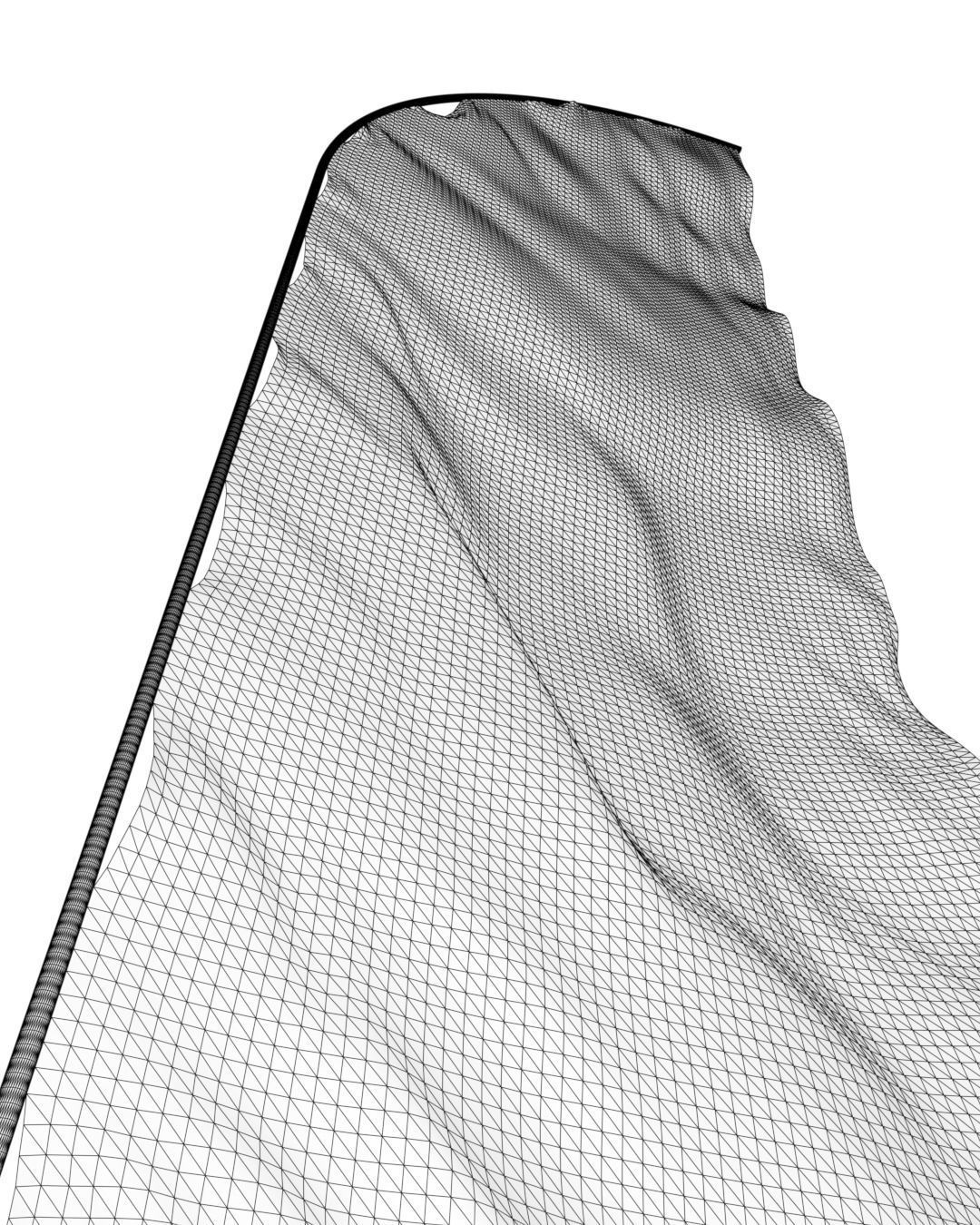 Animated Banner Flags 3D model_8