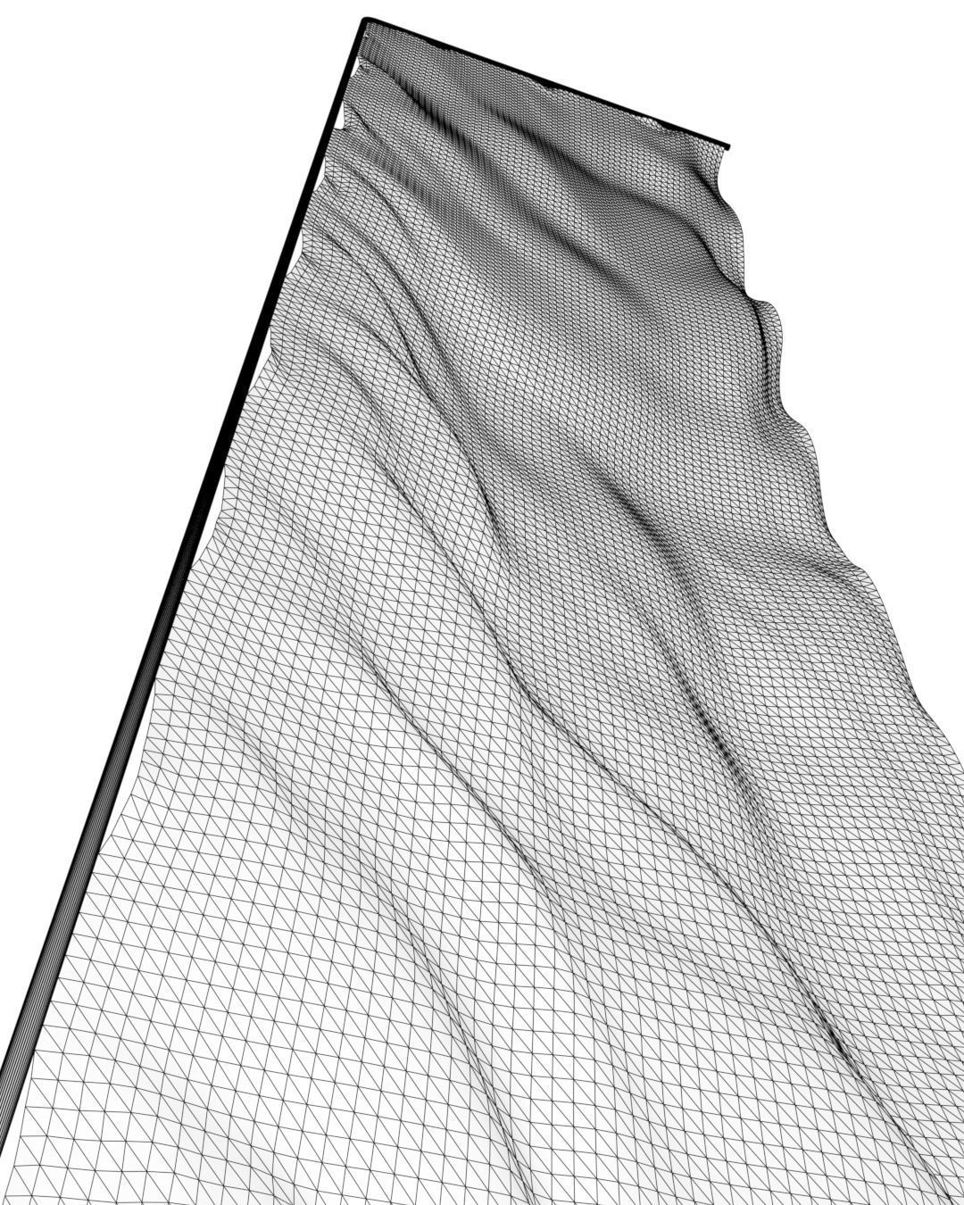 Animated Banner Flags 3D model_10